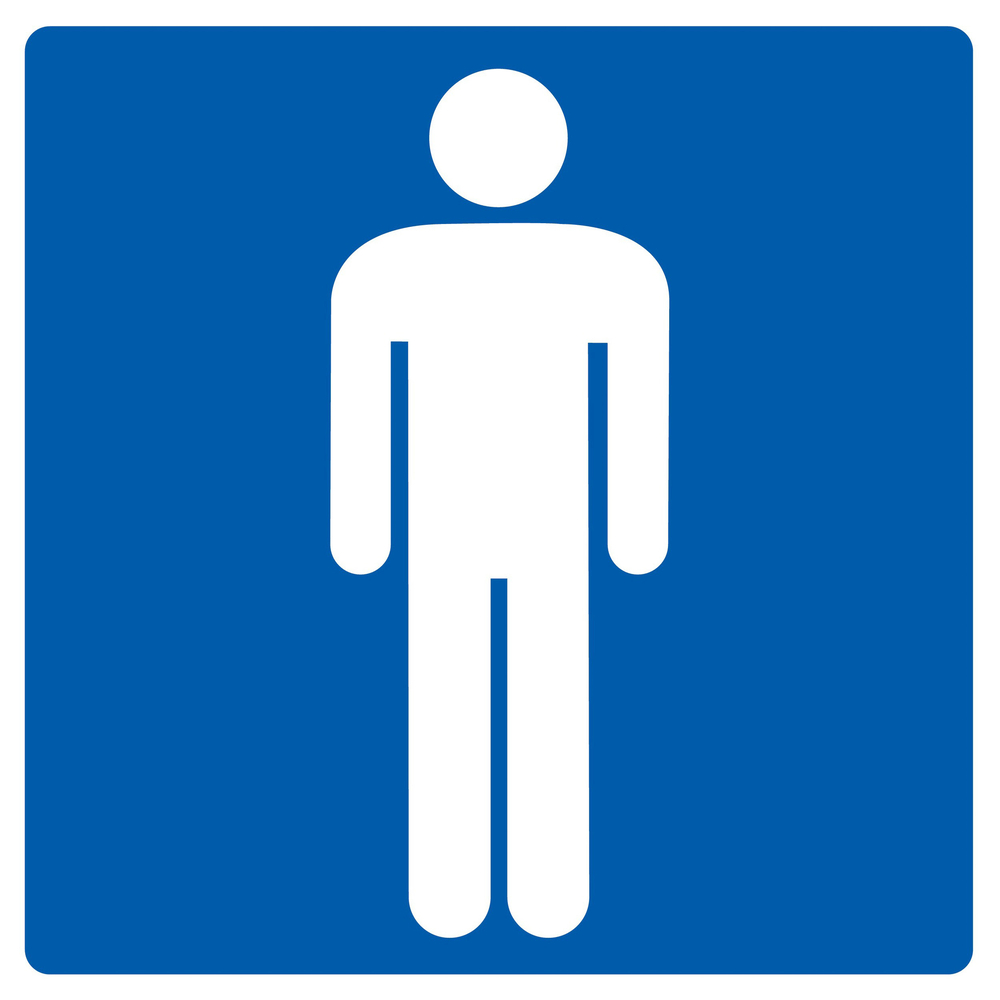 Panneau adhésif TOILETTES HOMMES 200X200MM TALIAPLAST - 728603