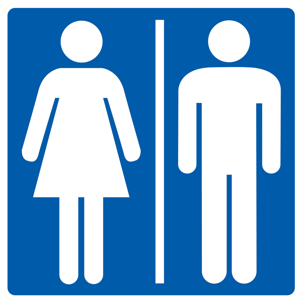 Panneau adhésif TOILETTES HOMMES/FEMMES 200X200MM TALIAPLAST - 728619
