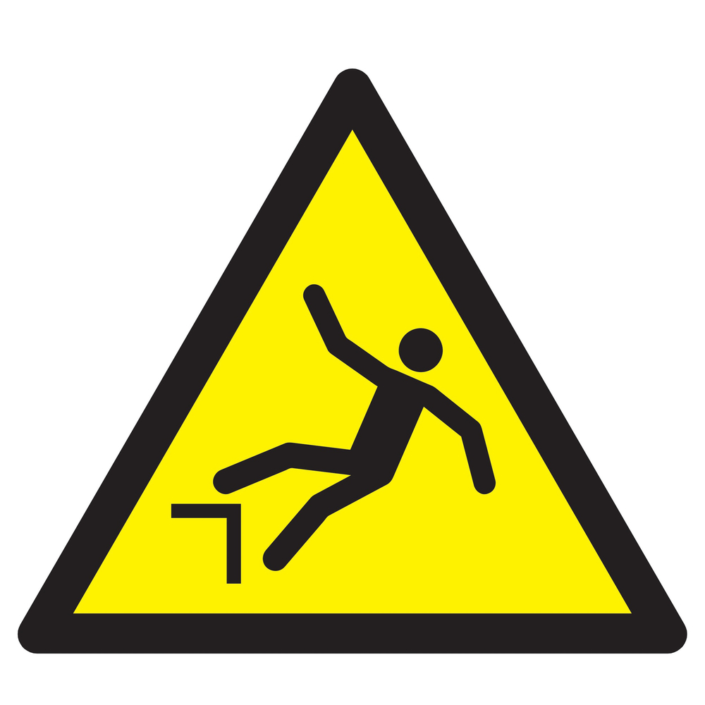 Panneau adhésif DANGER, CHUTE AVEC DENIVELLATION 300X300X300MM TALIAPLAST - 729302