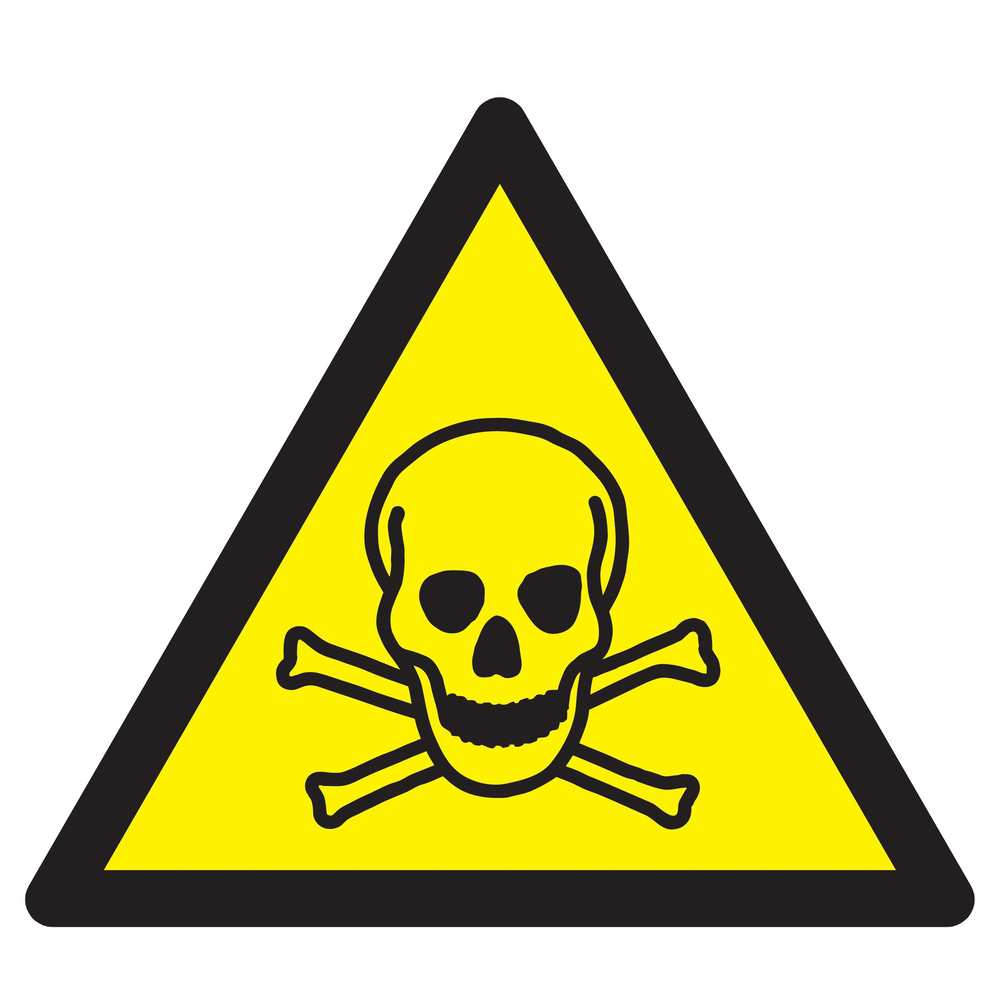 Panneau adhésif DANGER, MATIERES TOXIQUES 300X300X300MM TALIAPLAST - 729303
