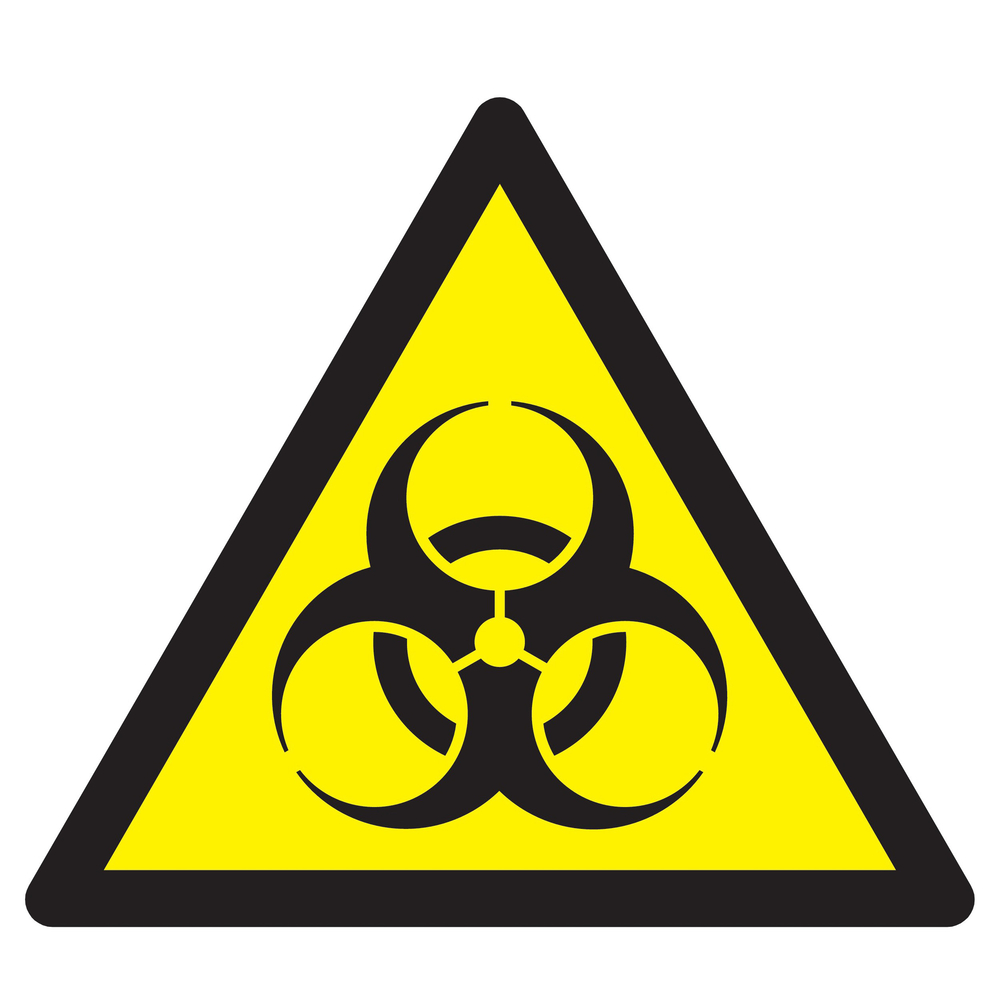 Panneau adhésif DANGER, RISQUE BIOLOGIQUE 300X300X300MM TALIAPLAST - 729305