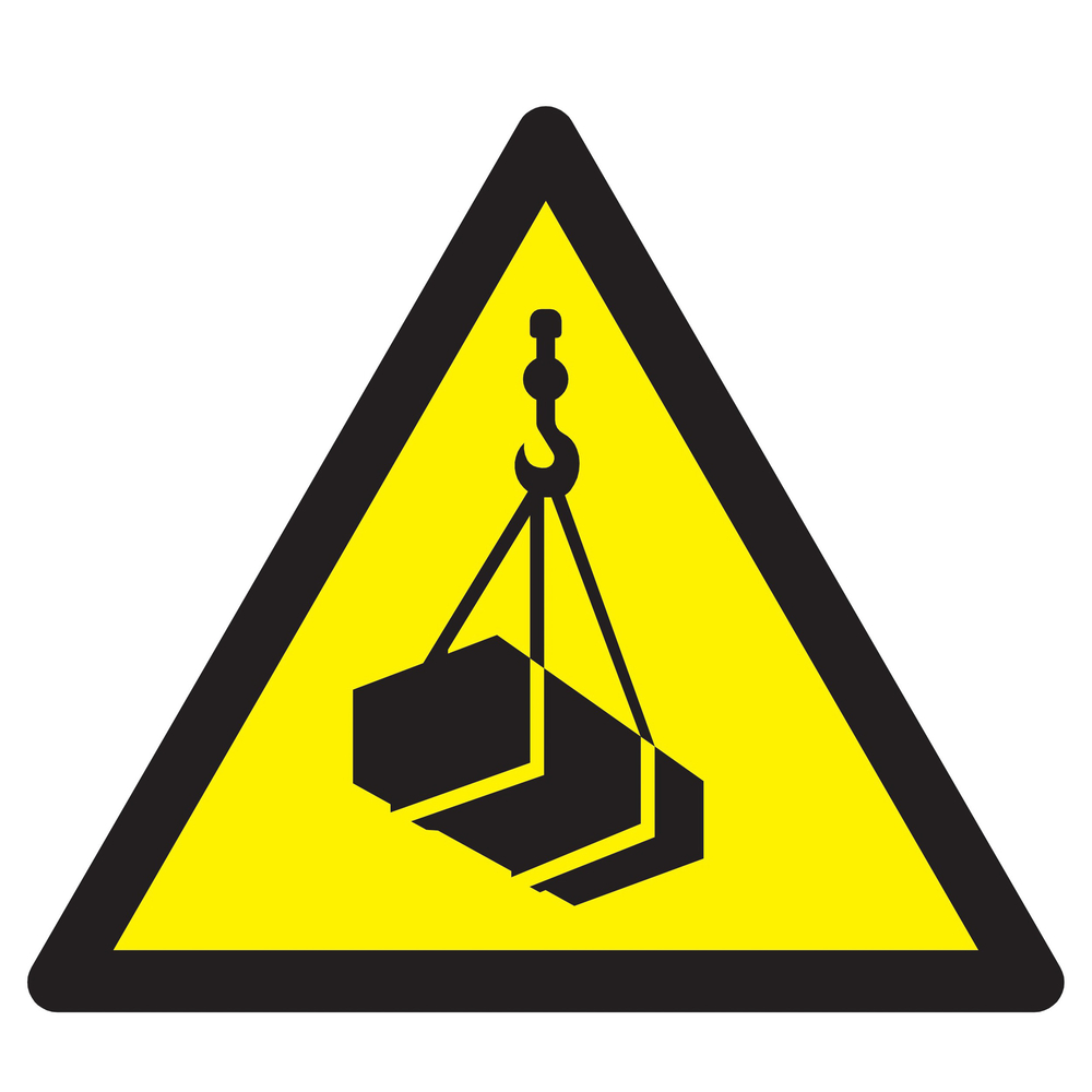 Panneau adhésif DANGER, CHARGES SUSPENDUES 300X300X300MM TALIAPLAST - 729313