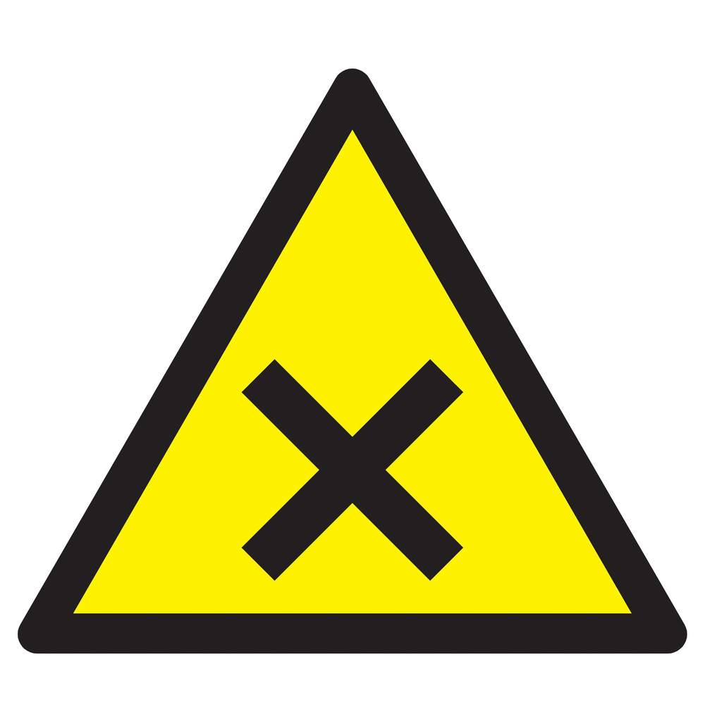 Panneau adhésif DANGER MATIERES NOCIVES OU IRRITANTES 300X300X300MM TALIAPLAST - 729314