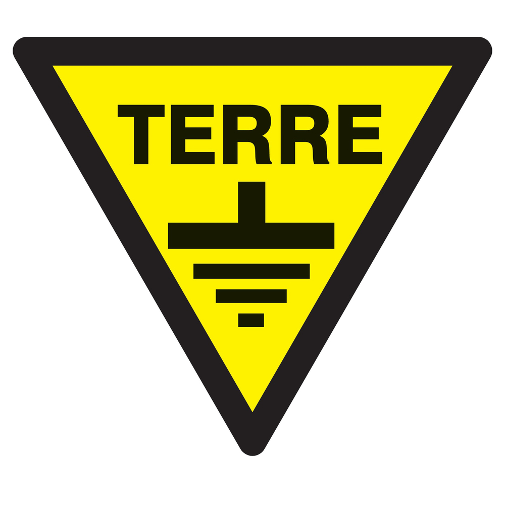 Panneau adhésif DANGER TERRE 300X300X300MM TALIAPLAST - 729324