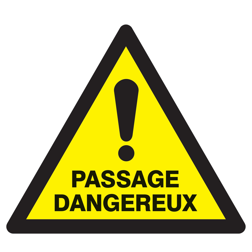 Panneau adhésif DANGER PASSAGE DANGEREUX 300X300X300MM TALIAPLAST - 729326