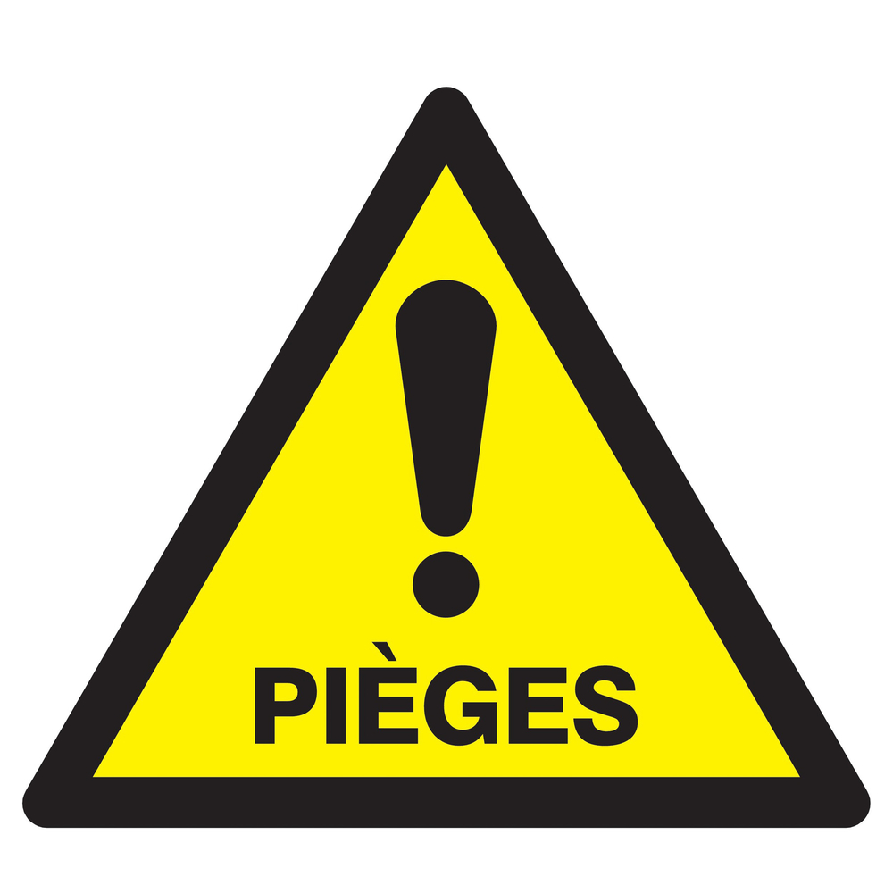 Panneau adhésif DANGER PIEGES 300X300X300MM TALIAPLAST - 729329