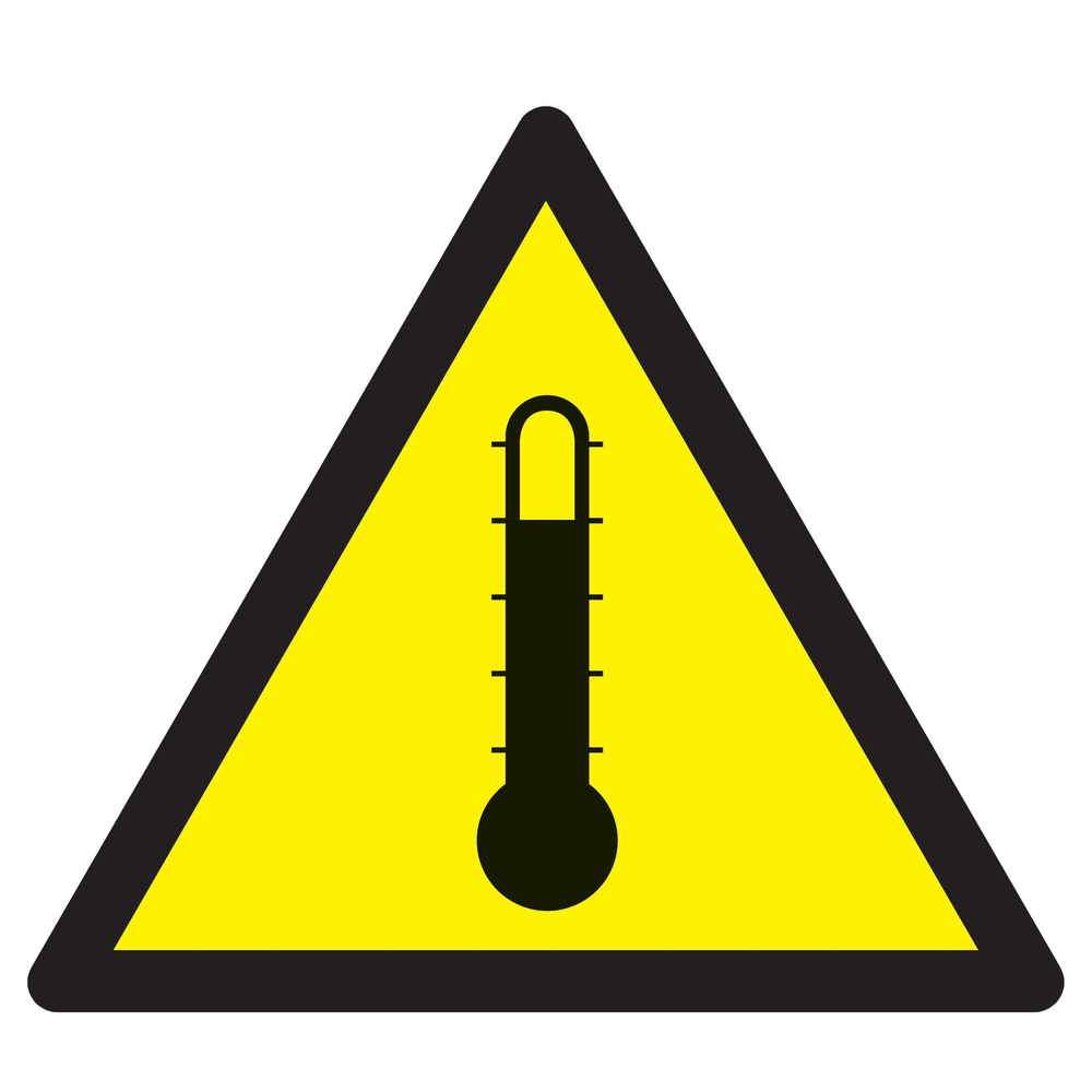 Panneau adhésif DANGER HAUTE TEMPERATURE 300X300X300MM TALIAPLAST - 729341