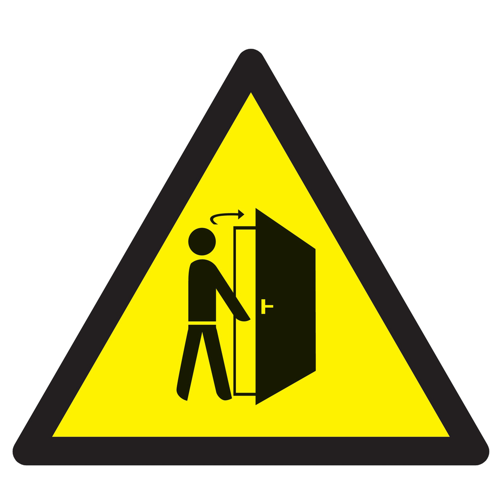 Danger attention a l'ouverture de porte 300x300x300mm TALIAPLAST - 729346