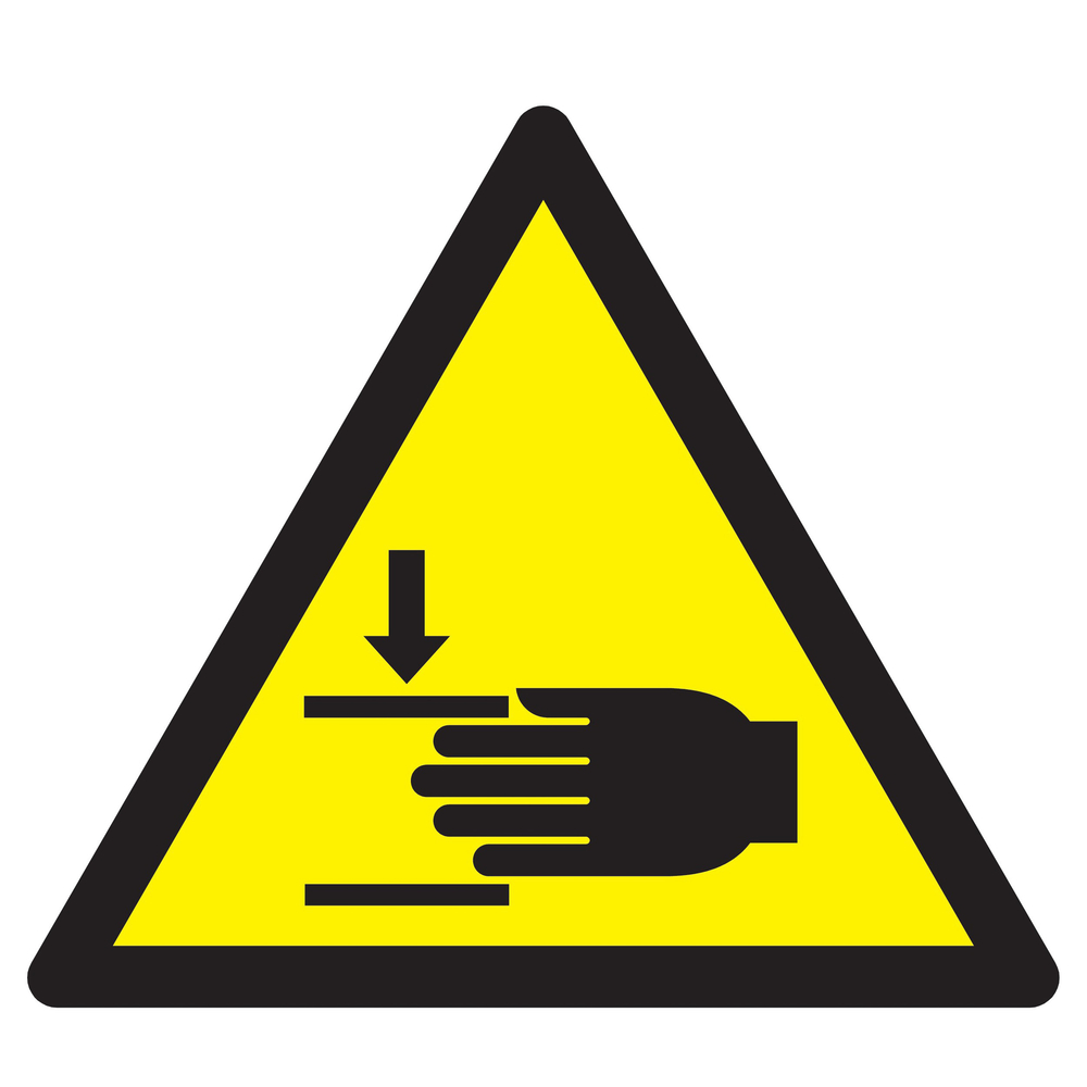 Panneau adhésif DANGER, ECRASEMENT DES MAINS 300X300X300MM TALIAPLAST - 729357