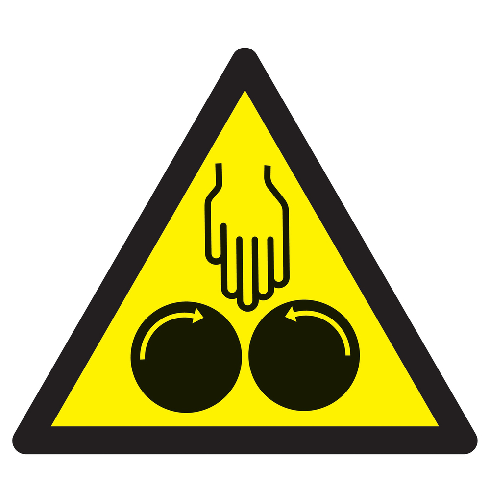 Panneau adhésif DANGER D'ECRASEMENT SOUS CYLINDRE 300X300X300MM TALIAPLAST - 729359