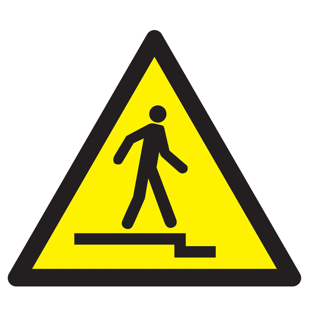 Panneau adhésif ACCES ACCIDENTE VERS LE BAS 300X300X300MM TALIAPLAST - 729366