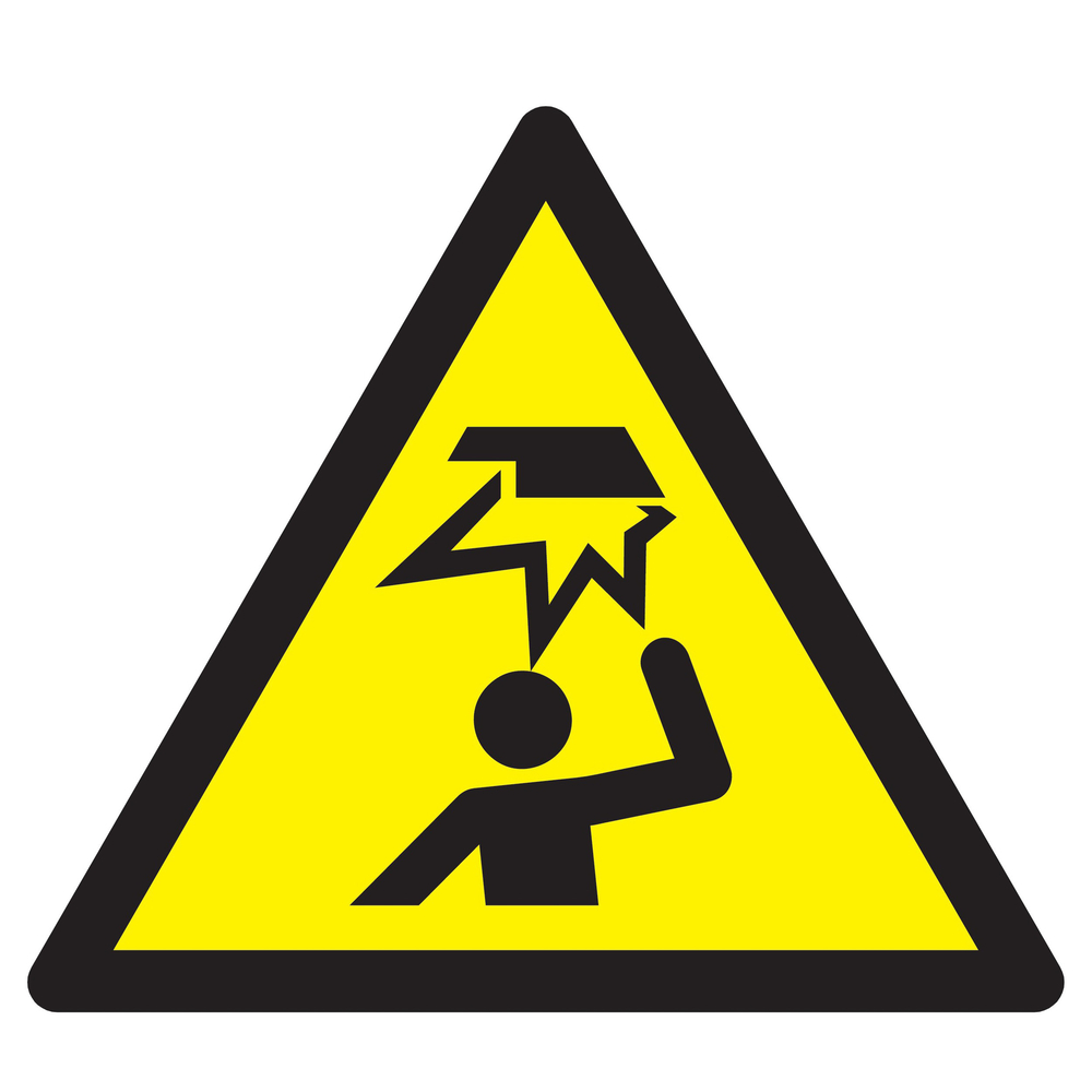 Panneau adhésif DANGER, OBSTACLE EN HAUTEUR 300X300X300MM TALIAPLAST - 729369