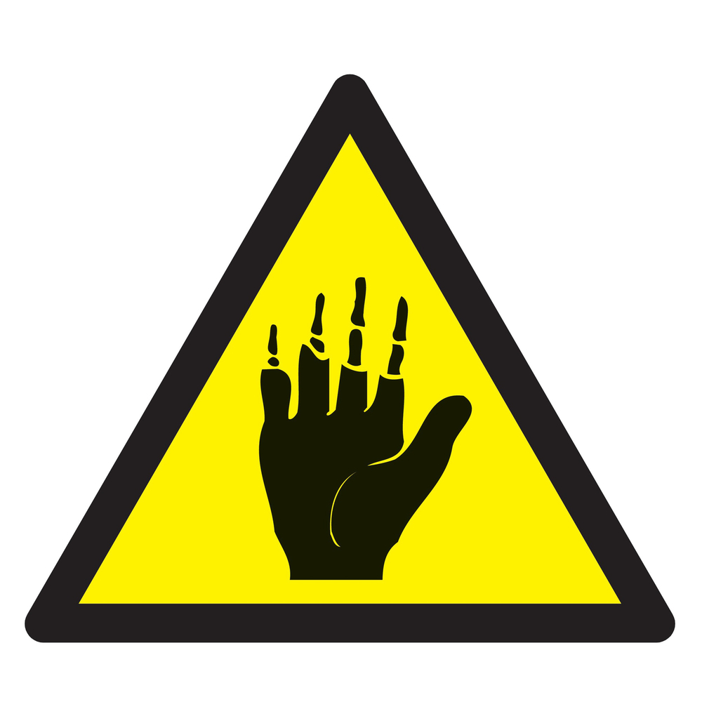 Panneau adhésif DANGER PRODUIT CORROSIF POUR LES MAINS 100X100X100MM TALIAPLAST - 729903