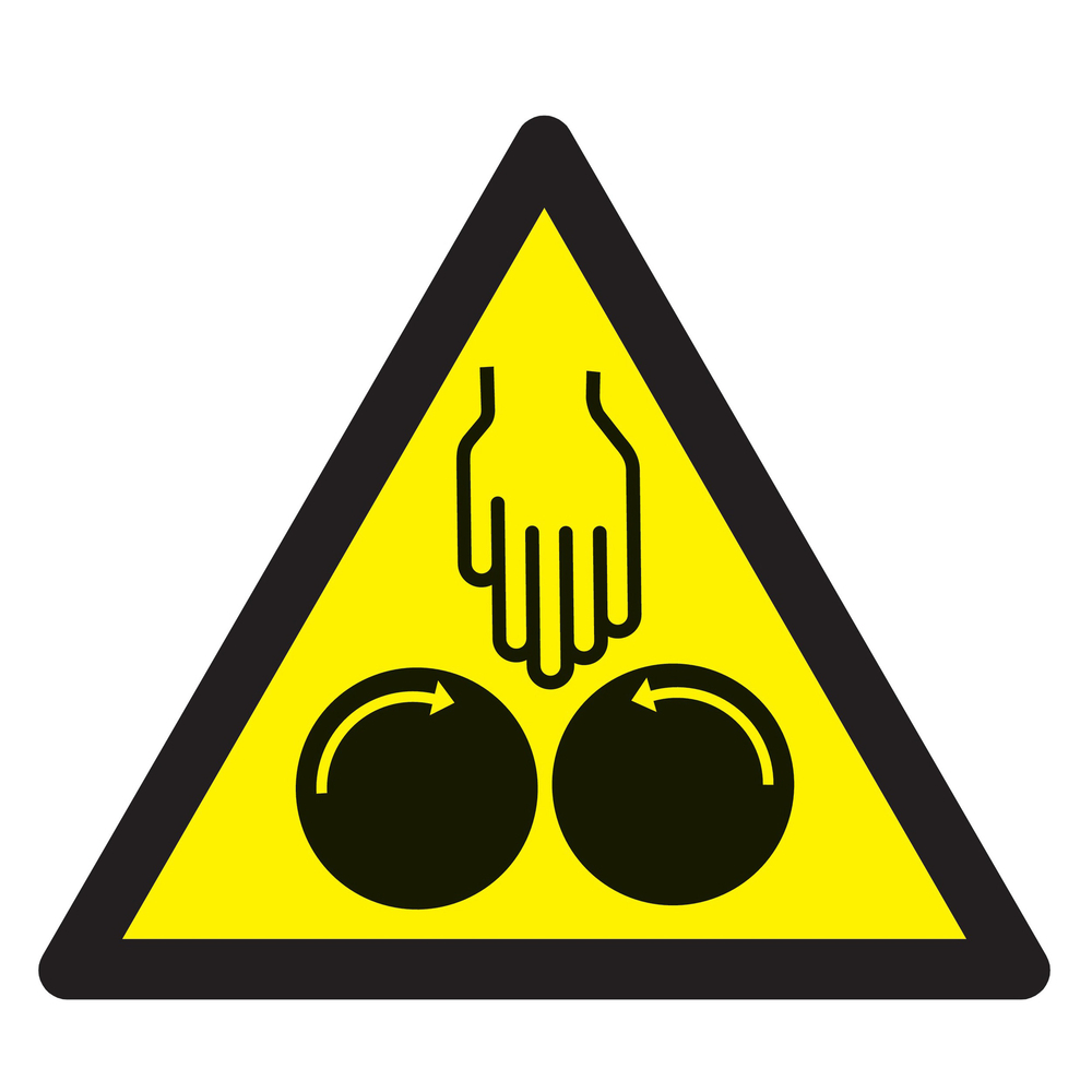 Panneau adhésif DANGER D'ECRASEMENT SOUS CYLINDRE 100X100X100MM TALIAPLAST - 729905