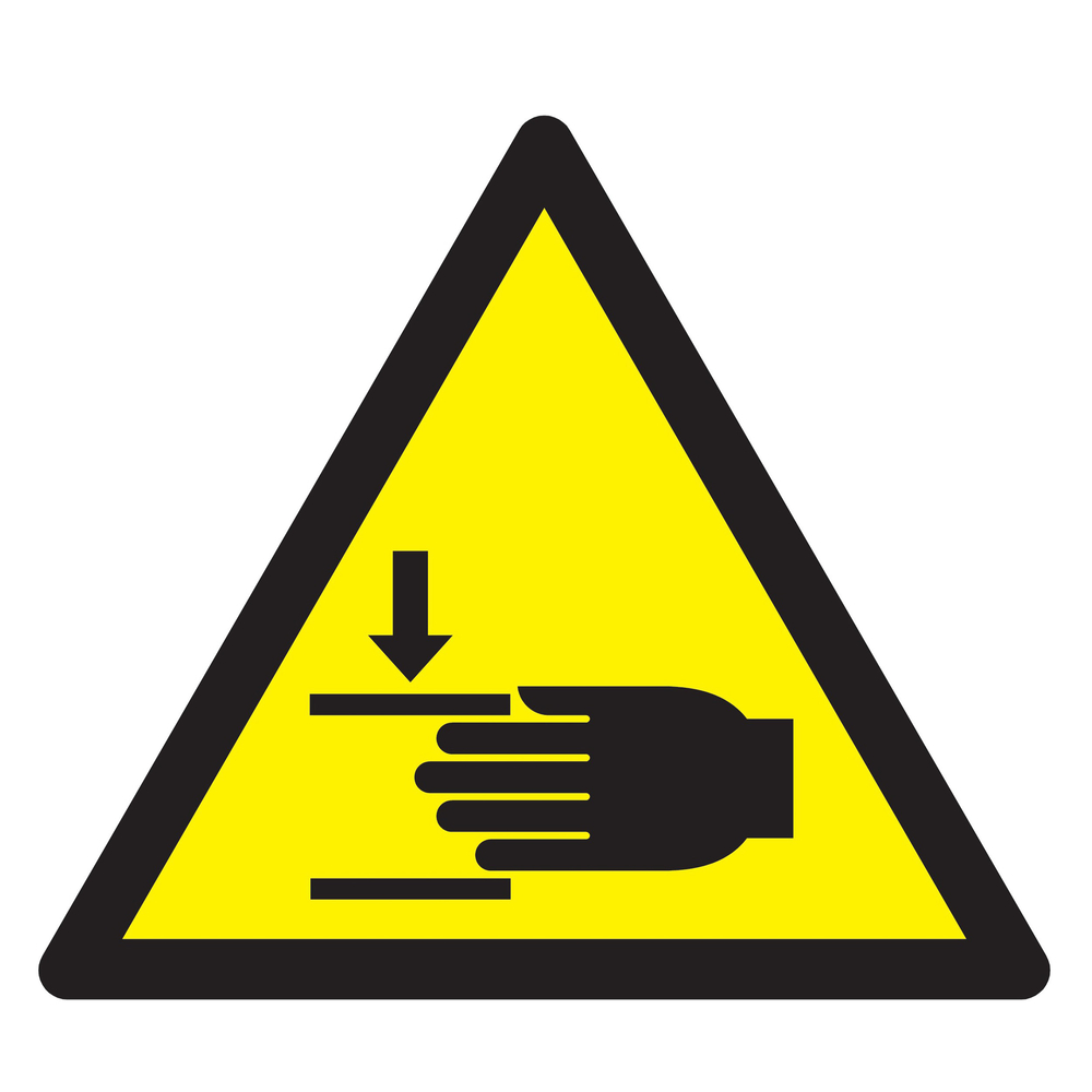 Panneau adhésif DANGER, ECRASEMENT DES MAINS 100X100X100MM TALIAPLAST - 729907