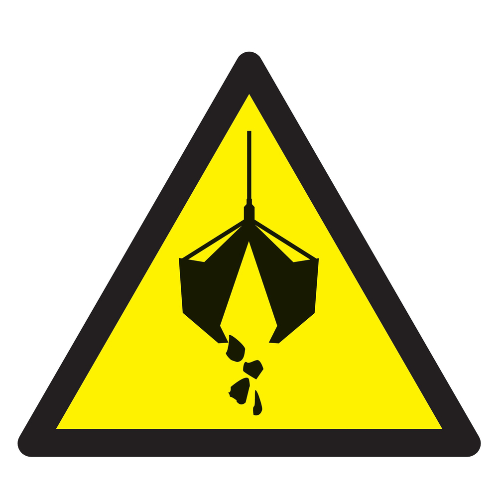 Panneau adhésif DANGER ENGIN DE LEVAGE 100X100X100MM TALIAPLAST - 729915