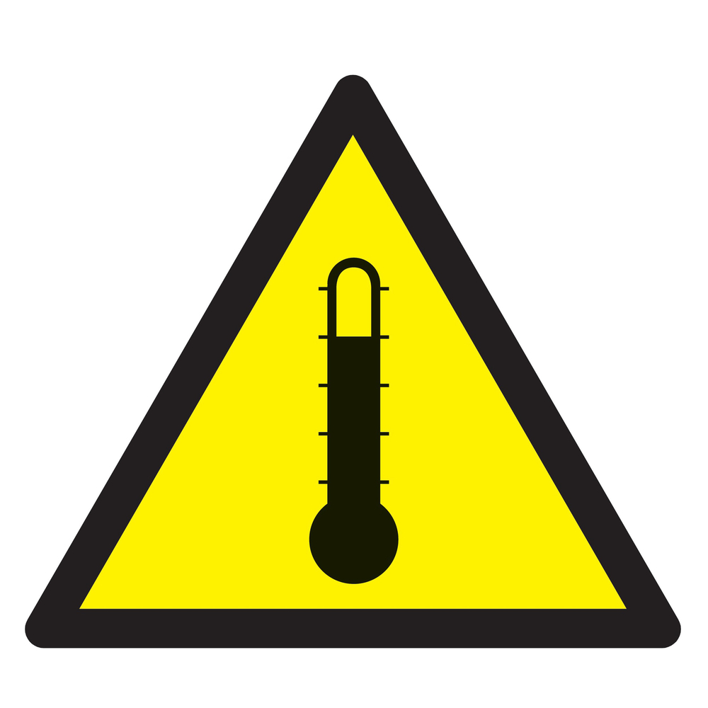 Panneau adhésif DANGER HAUTE TEMPERATURE 100X100X100MM TALIAPLAST - 729923