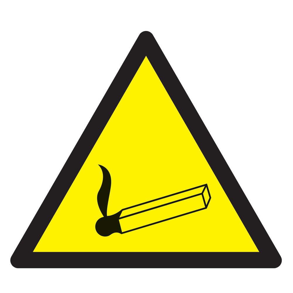 Panneau adhésif DANGER FLAMME NUE MATIERE INFLAMMABLE 100X100X100MM TALIAPLAST - 729925