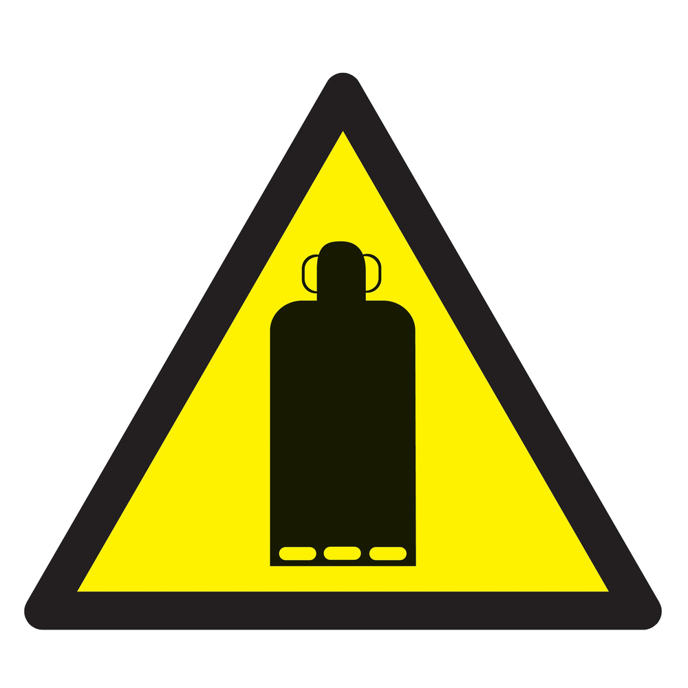 Panneau adhésif DANGER BOUTEILLE DE GAZ 100X100X100MM TALIAPLAST - 729928