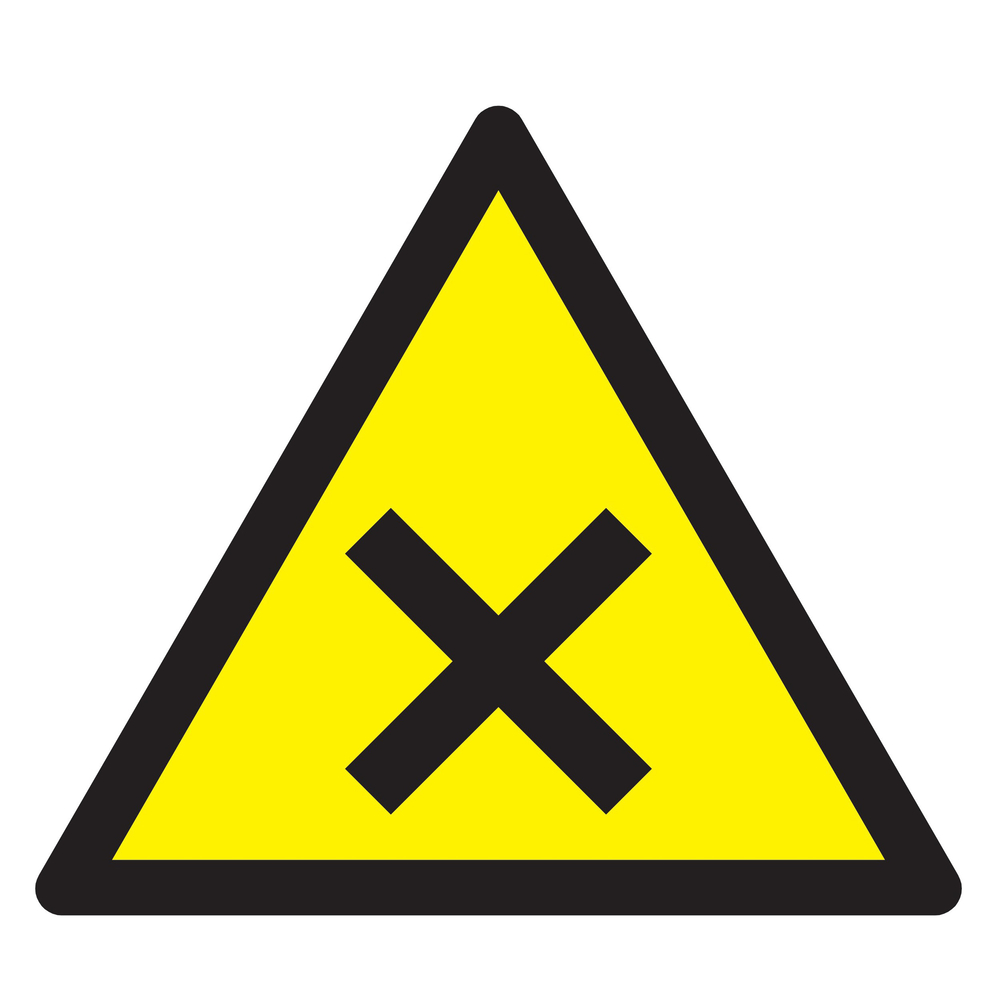 Panneau adhésif DANGER MATIERES NOCIVES OU IRRITANTES 100X100X100MM TALIAPLAST - 729933