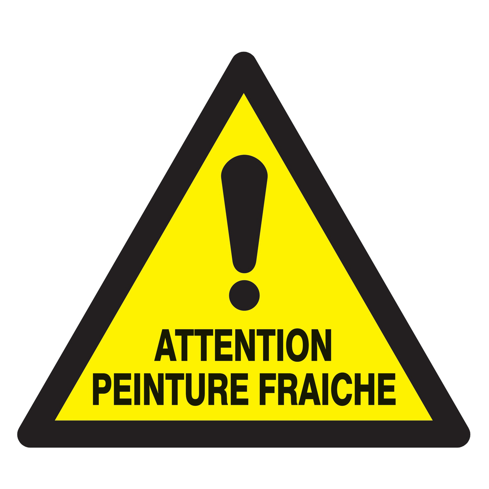 Panneau adhésif ATTENTION PEINTURE FRAICHE 100X100X100MM TALIAPLAST - 729936
