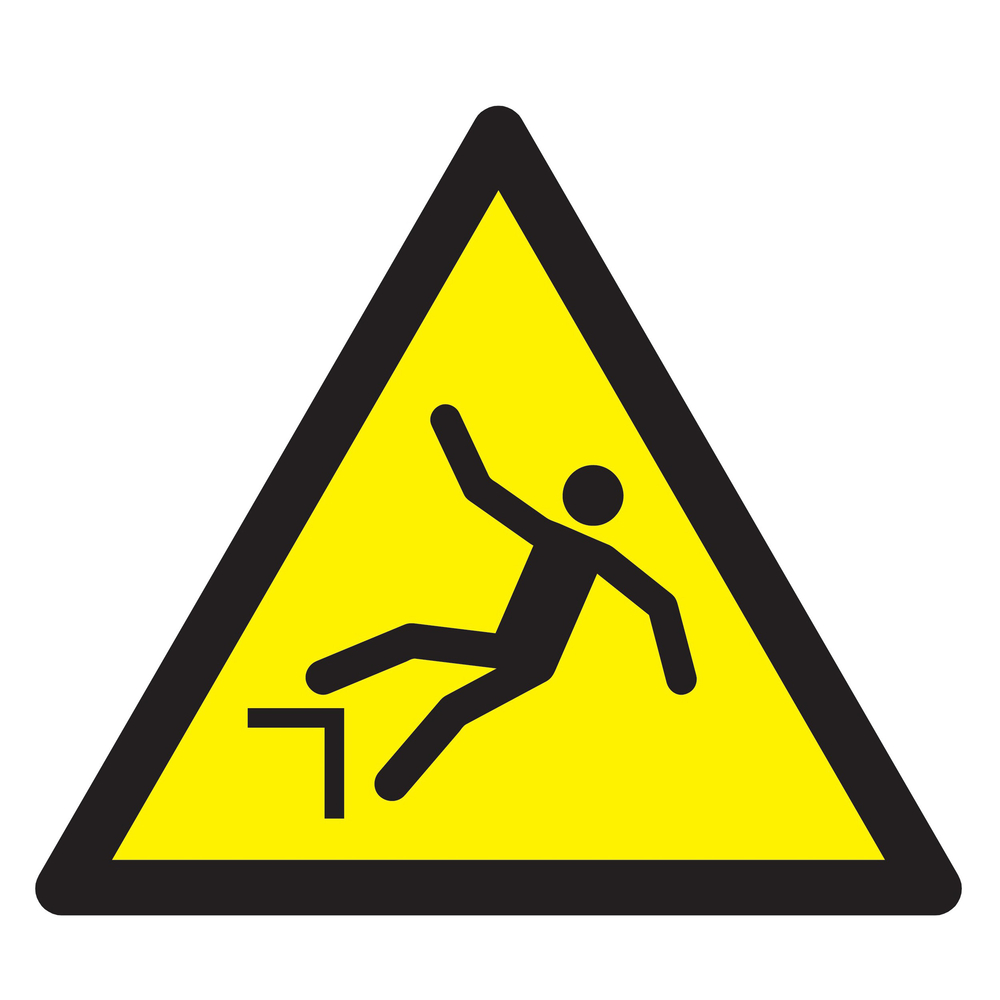 Panneau adhésif DANGER, CHUTE AVEC DENIVELLATION 100X100X100MM TALIAPLAST - 729942