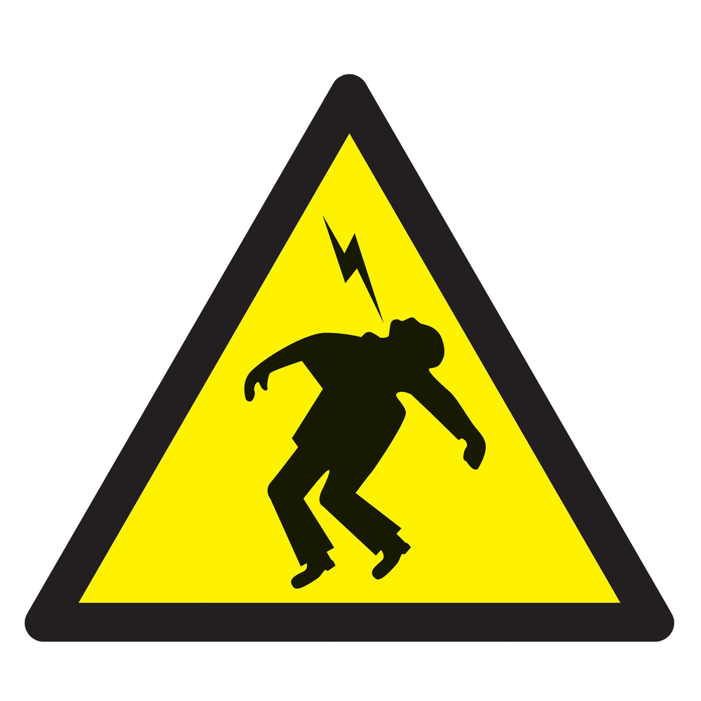 Panneau adhésif DANGER HAUTE TENSION 100X100X100MM TALIAPLAST - 729943