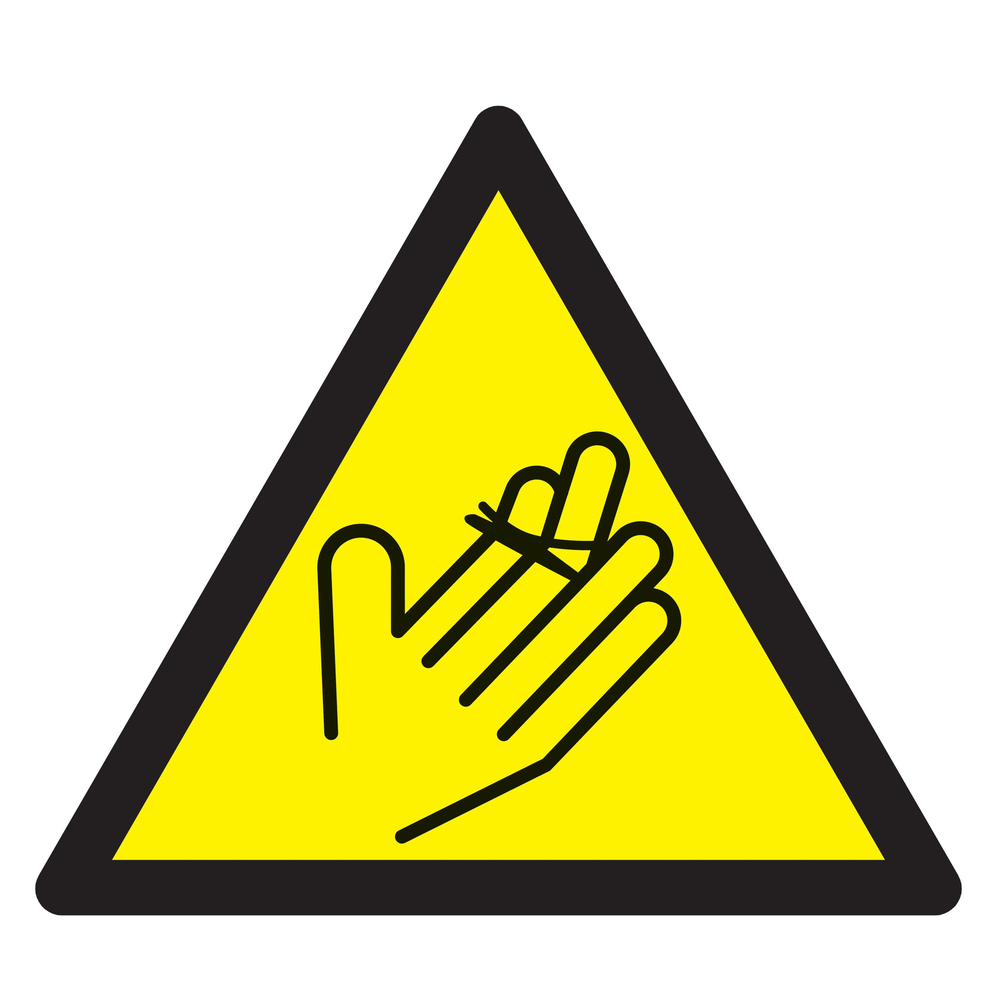 Panneau adhésif DANGER, ATTENTION A VOS MAINS 100X100X100MM TALIAPLAST - 729944