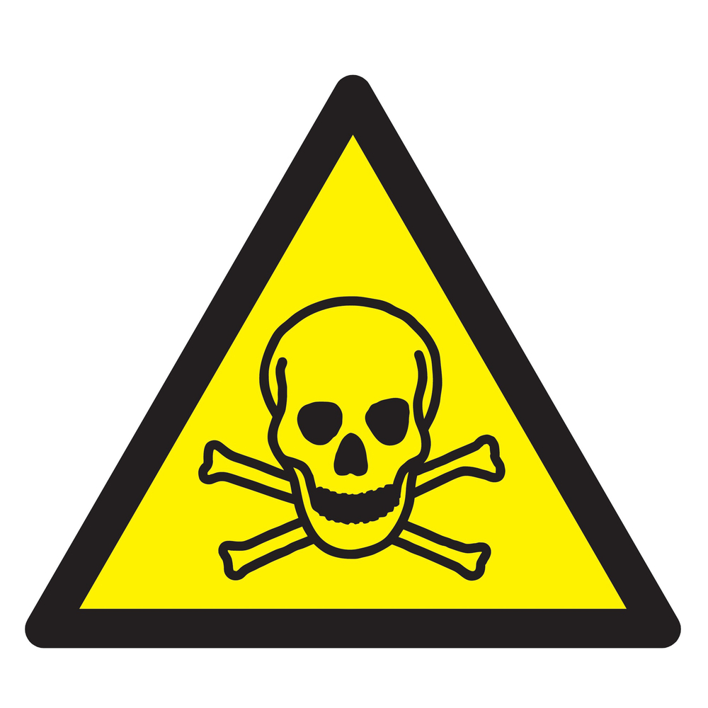 Panneau adhésif DANGER, MATIERES TOXIQUES 100X100X100MM TALIAPLAST - 729945