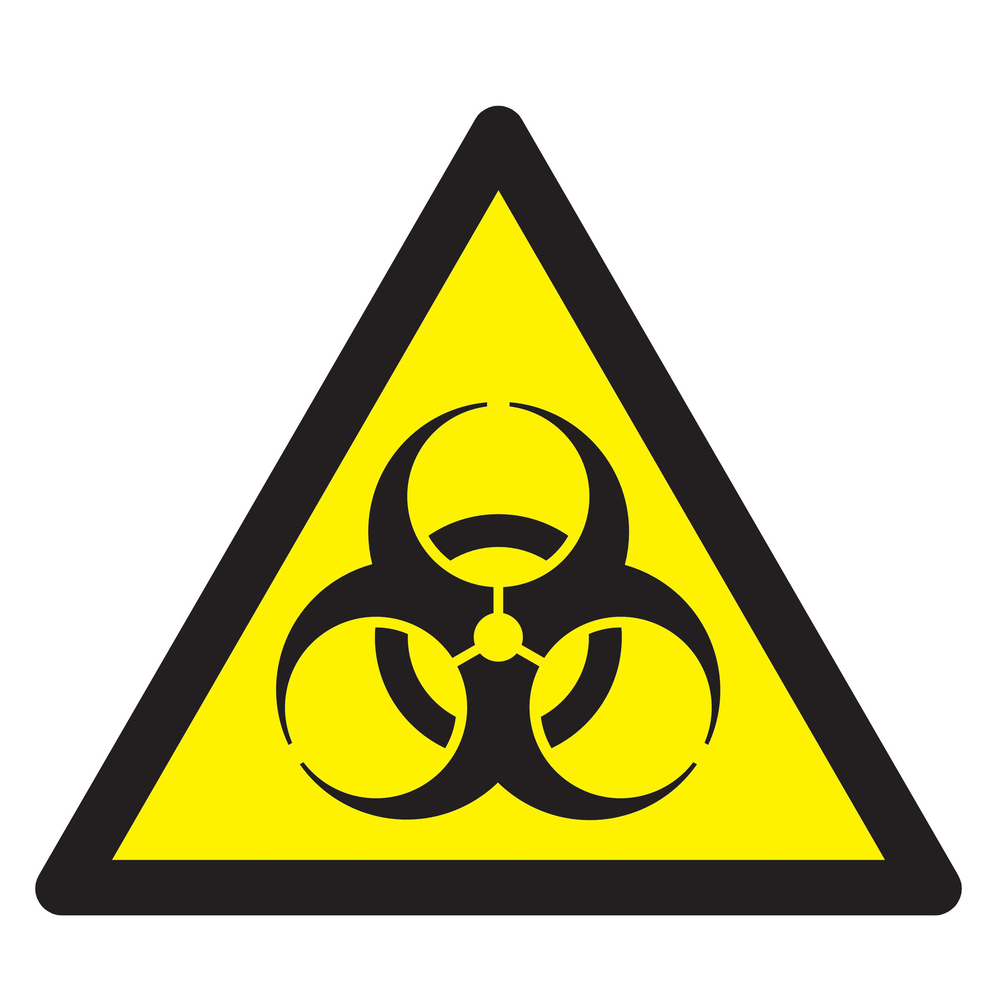 Panneau adhésif DANGER, RISQUE BIOLOGIQUE 100X100X100MM TALIAPLAST - 729950