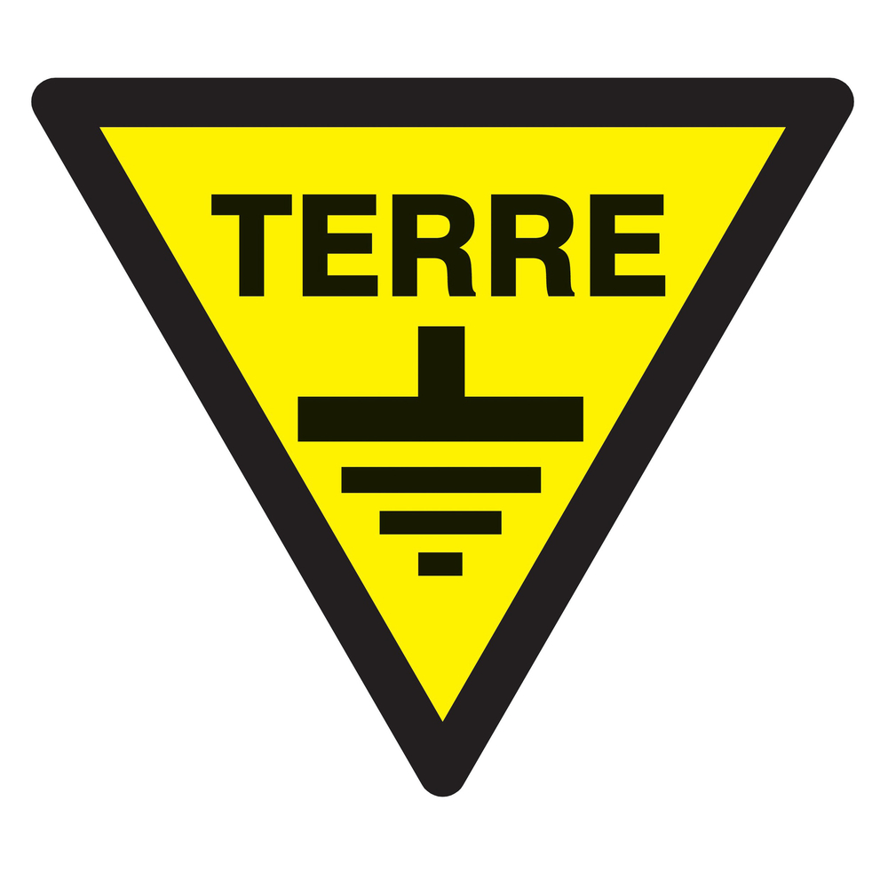 Panneau adhésif DANGER TERRE 100X100X100MM TALIAPLAST - 729953