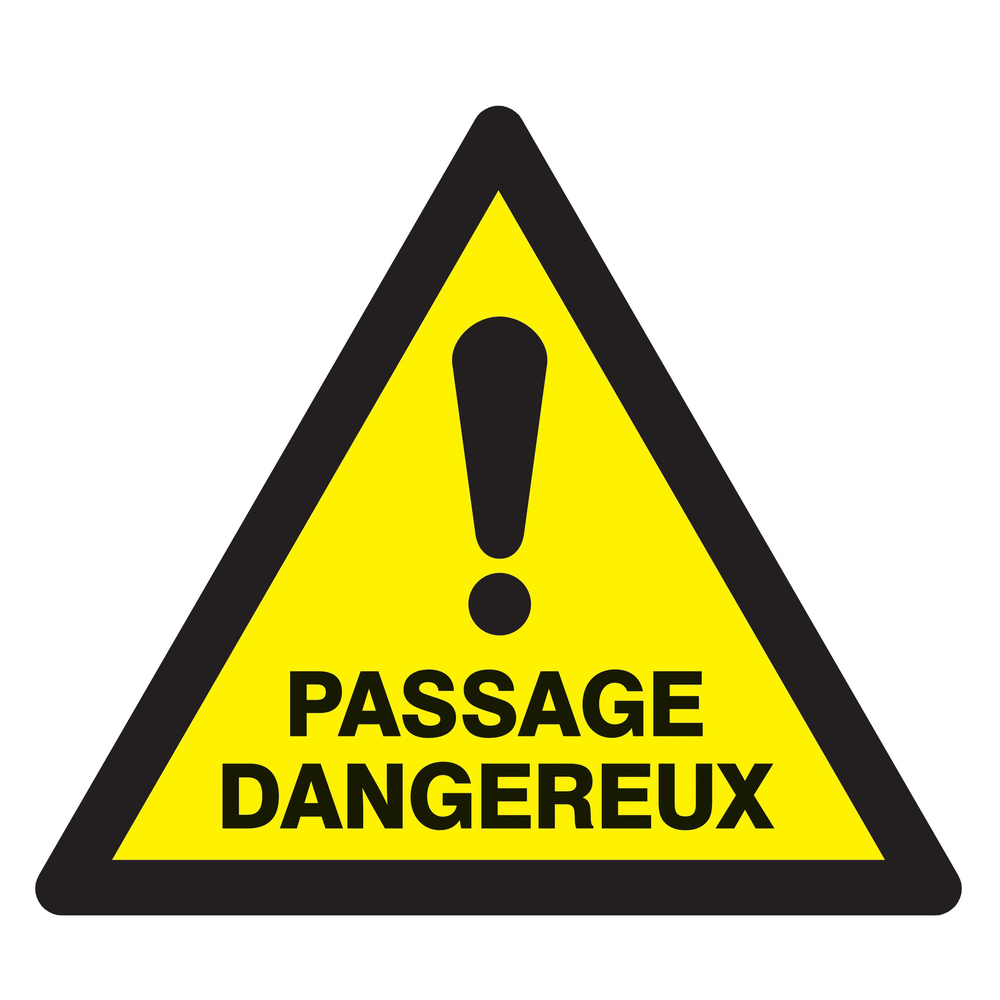 Panneau adhésif DANGER PASSAGE DANGEREUX 100X100X100MM TALIAPLAST - 729955