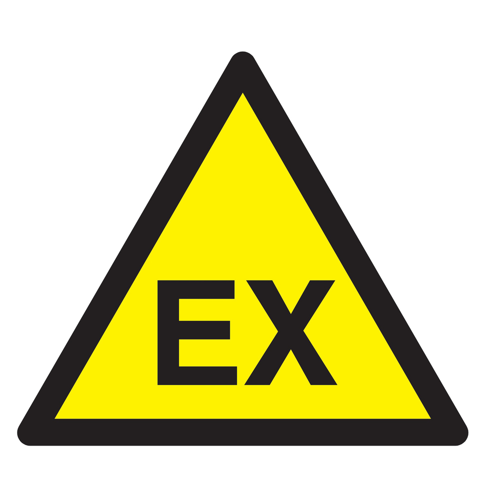 Panneau adhésif DANGER ATMOSPHERE EXPLOSIVE 100X100X100MM TALIAPLAST - 729958