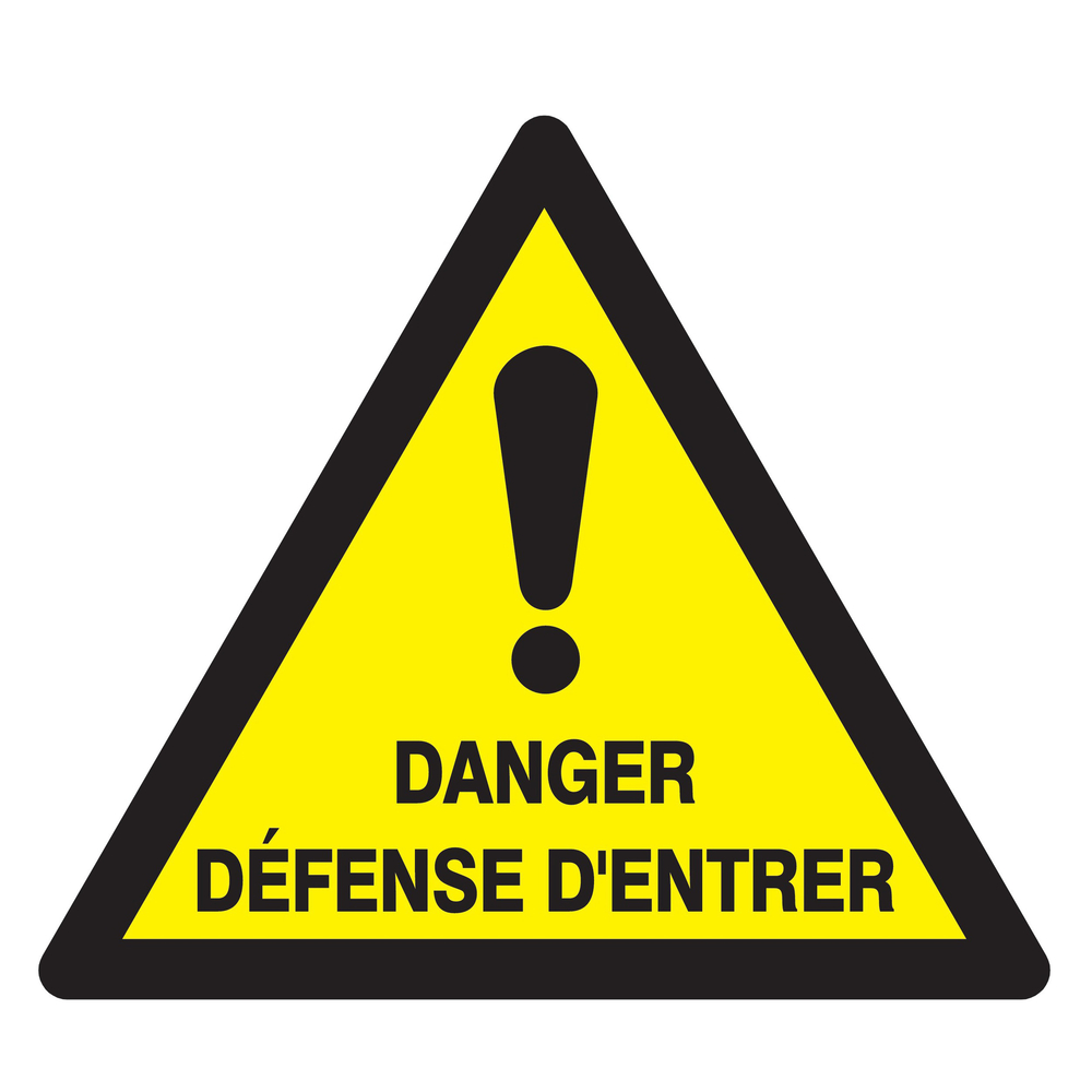 Panneau adhésif DANGER DEFENSE D'ENTRER 100X100X100MM TALIAPLAST - 729961