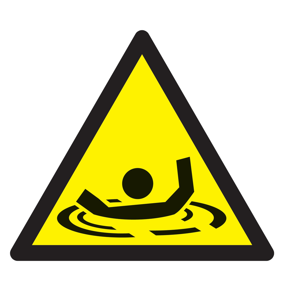 Panneau adhésif DANGER RISQUE DE NOYADE 100X100X100MM TALIAPLAST - 729964