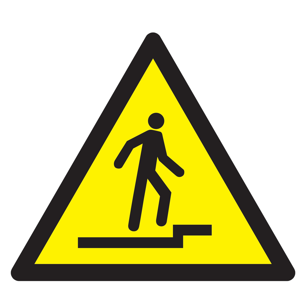 Panneau de danger 100X100X100 ADHESIF Acces accidente vers le haut 100x100x100mm TALIAPLAST - 729967