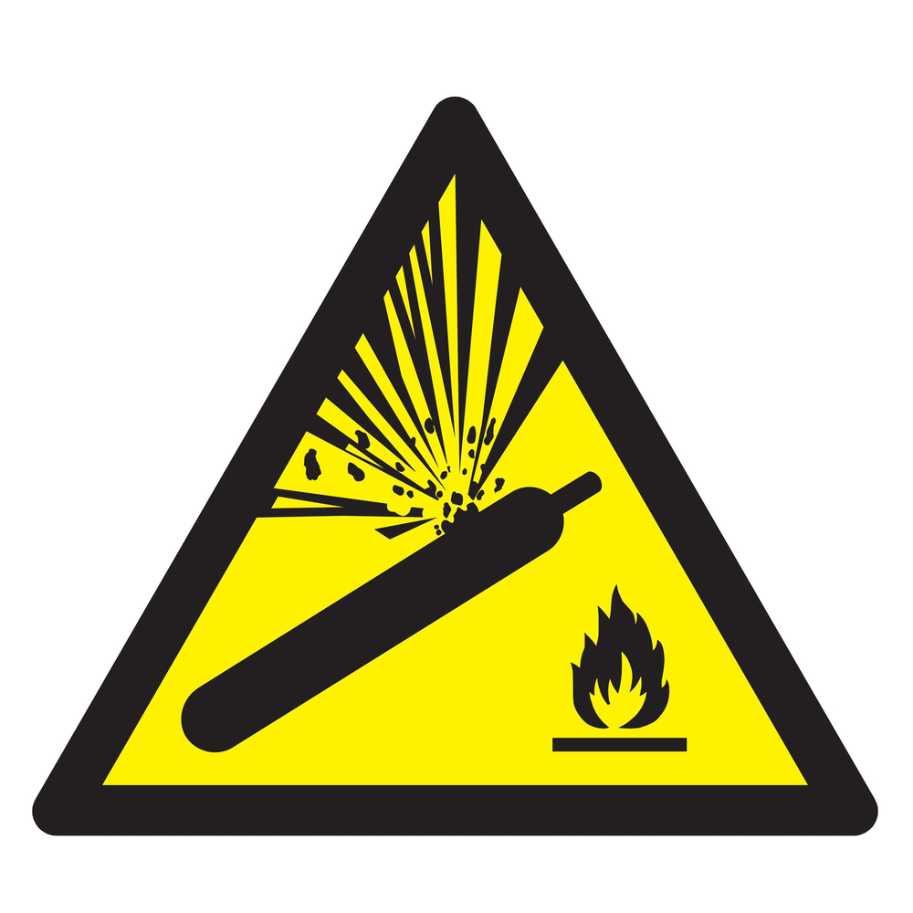 Panneau adhésif DANGER, BOUTEILLE PRESSURISEE 100X100X100MM TALIAPLAST - 729968