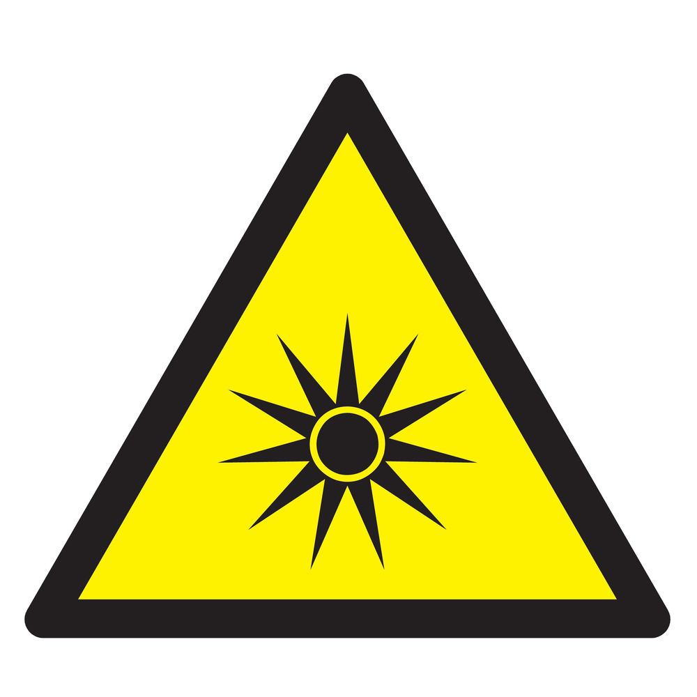 Panneau adhésif DANGER, RAYONNEMENT OPTIQUE 100X100X100MM TALIAPLAST - 729970