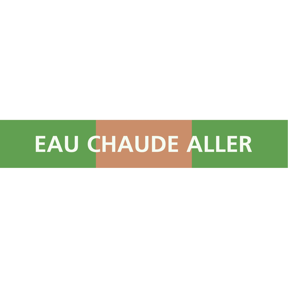 EAU CHAUDE ALLER 312x52mm (10 ADHESIFS POUR TUYAUTERIE) TALIAPLAST - 730123