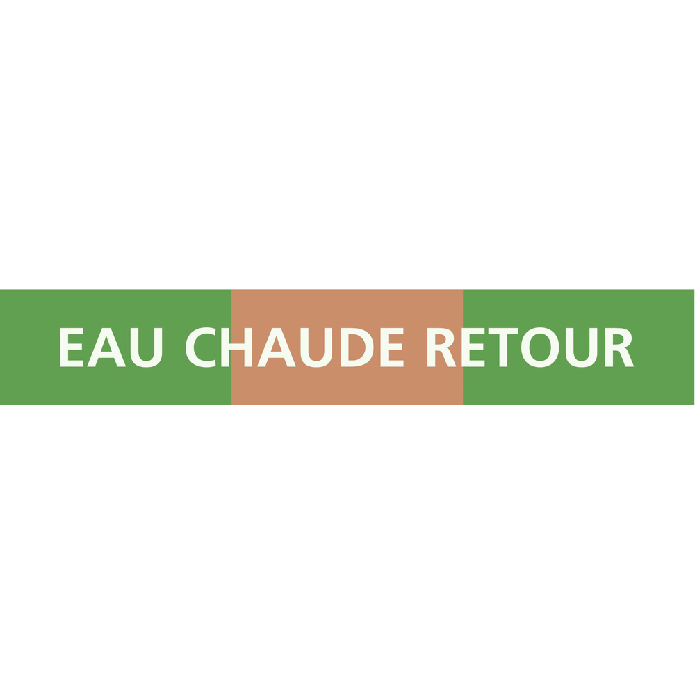PANNEAU EAU CHAUDE RETOUR 312X52MM (10 ADHESIFS TUYAUTERIE) TALIAPLAST - 730126