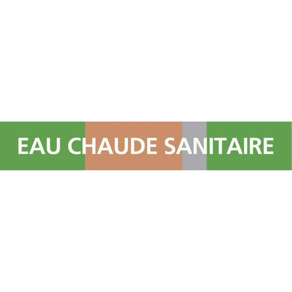 EAU CHAUDE SANITAIRE 312x52mm (10 ADHESIFS TUYAUTERIE) TALIAPLAST - 730127
