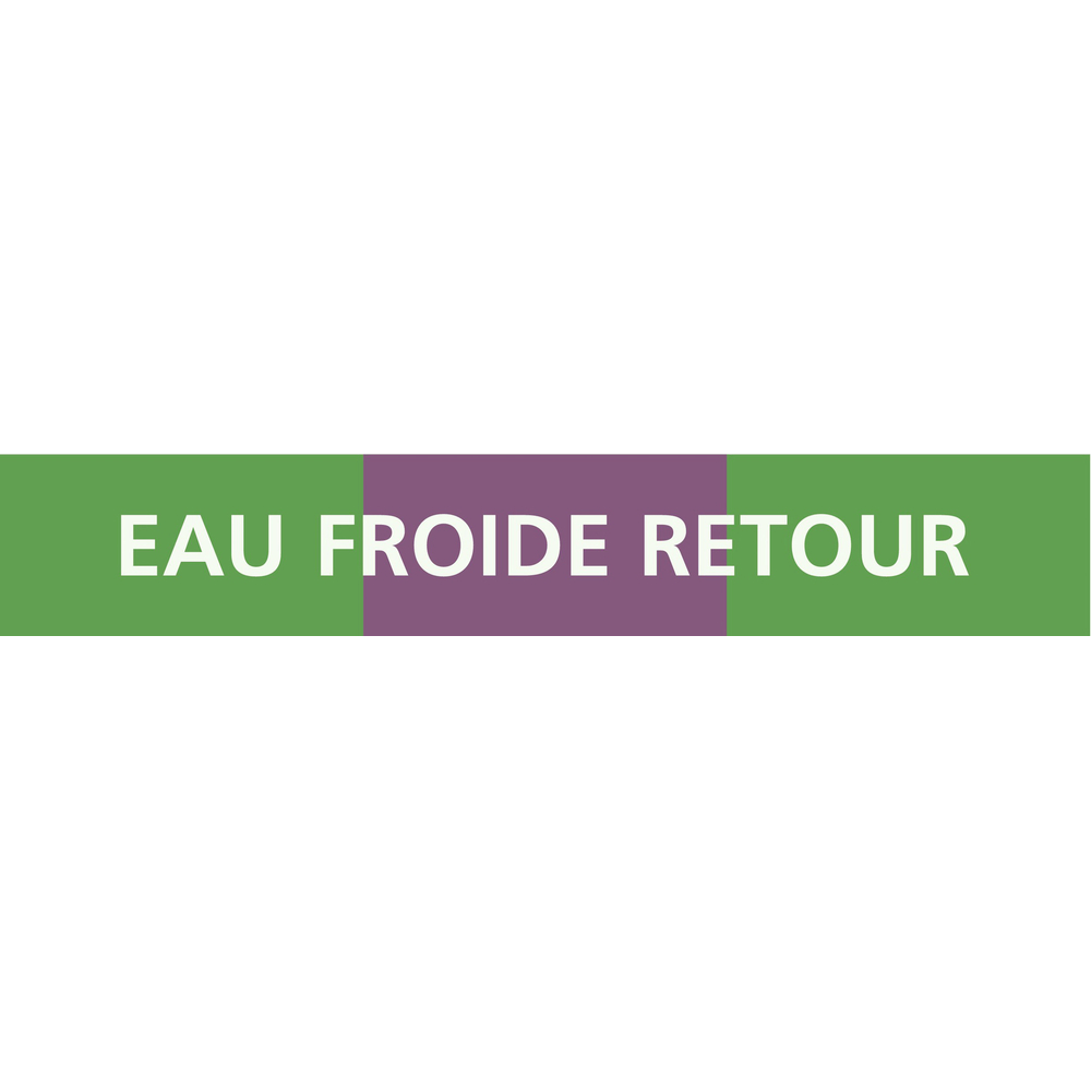 PANNEAU EAU FROIDE RETOUR 312X52MM (10 ADHESIFS TUYAUTERIE) TALIAPLAST - 730170