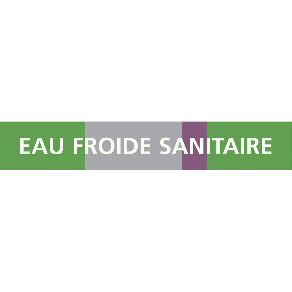 EAU FROIDE SANITAIRE 312x52mm (10 ADHESIFS TUYAUTERIE) TALIAPLAST - 730171