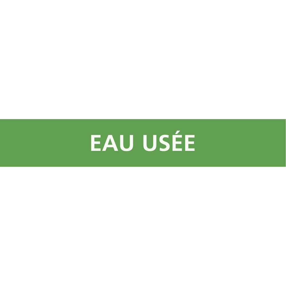 Signalétique de marquage EAU 312X52 Eau usée 312x52mm (10 adhesifs pour tuyauterie) TALIAPLAST - 730199