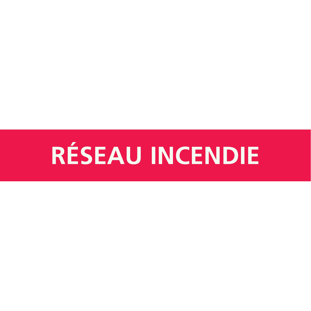 Signalétique de marquage INCENDIE 312X52 Réseau incendie 312x52mm (10 adhesifs pour tuyauterie) TALIAPLAST - 730407