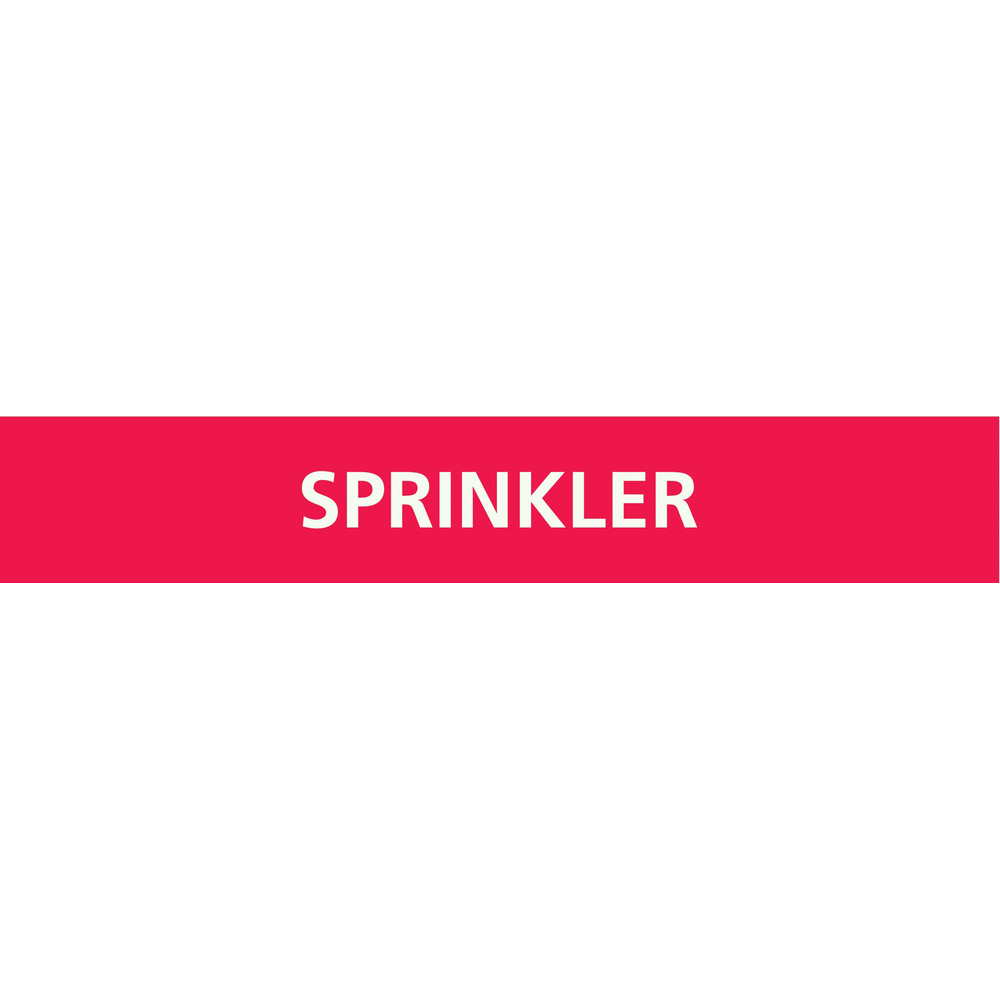Signalétique de marquage INCENDIE 312X52 Sprinkler 312x52mm (10 adhesifs pour tuyauterie) TALIAPLAST - 730409