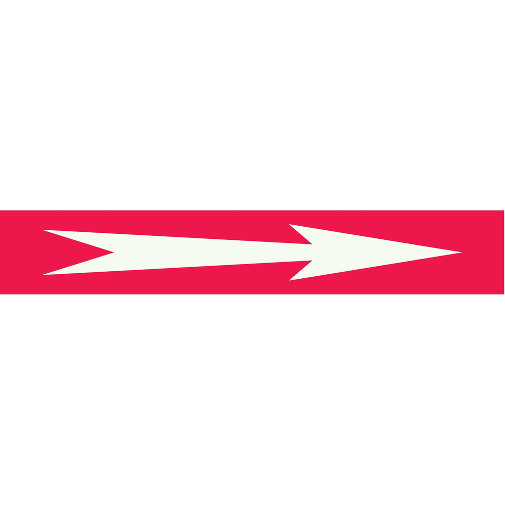 Signalétique de marquage INCENDIE 312X52 Flèche 312x52mm (10 adhesifs pour tuyauterie) TALIAPLAST - 730410