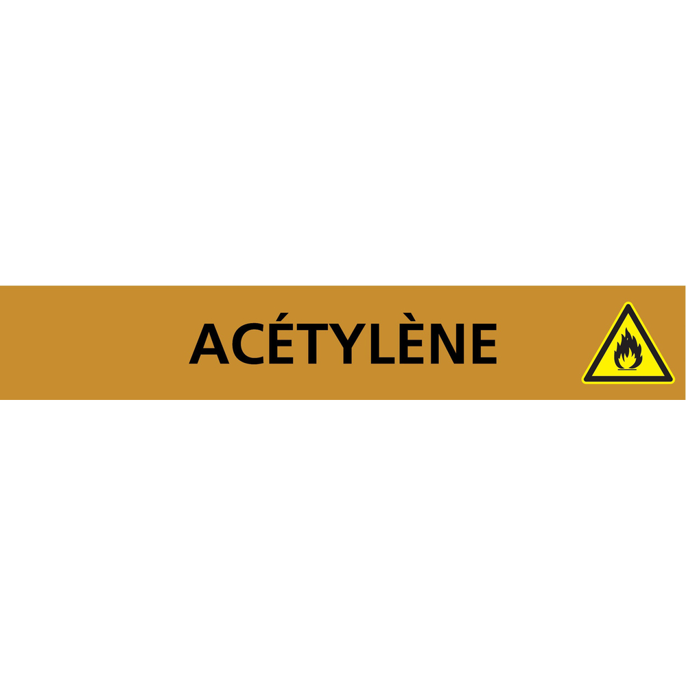 PANNEAU ACÉTYLÈNE 312X52MM (10 ADHESIFS POUR TUYAUTERIE) TALIAPLAST - 730501