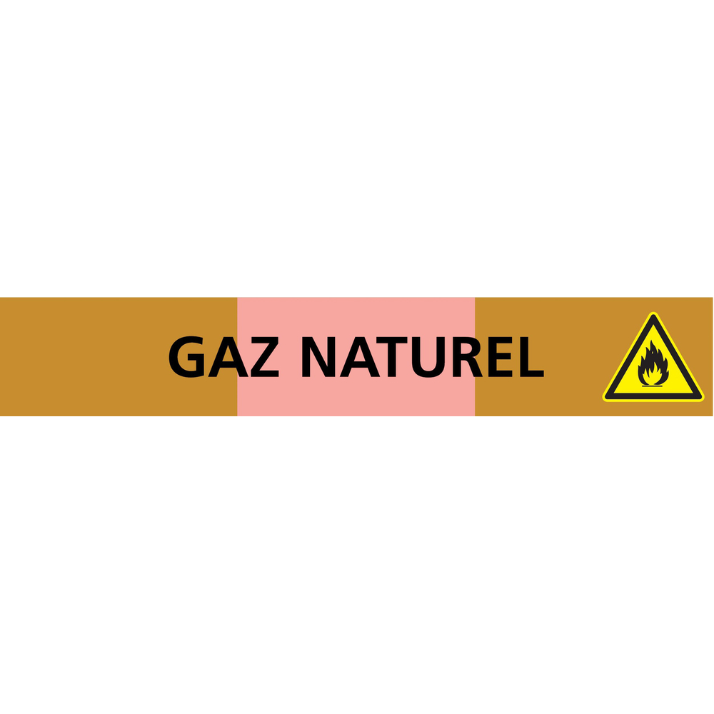 PANNEAU GAZ NATUREL 312X52MM (10 ADHESIFS POUR TUYAUTERIE) TALIAPLAST - 730527