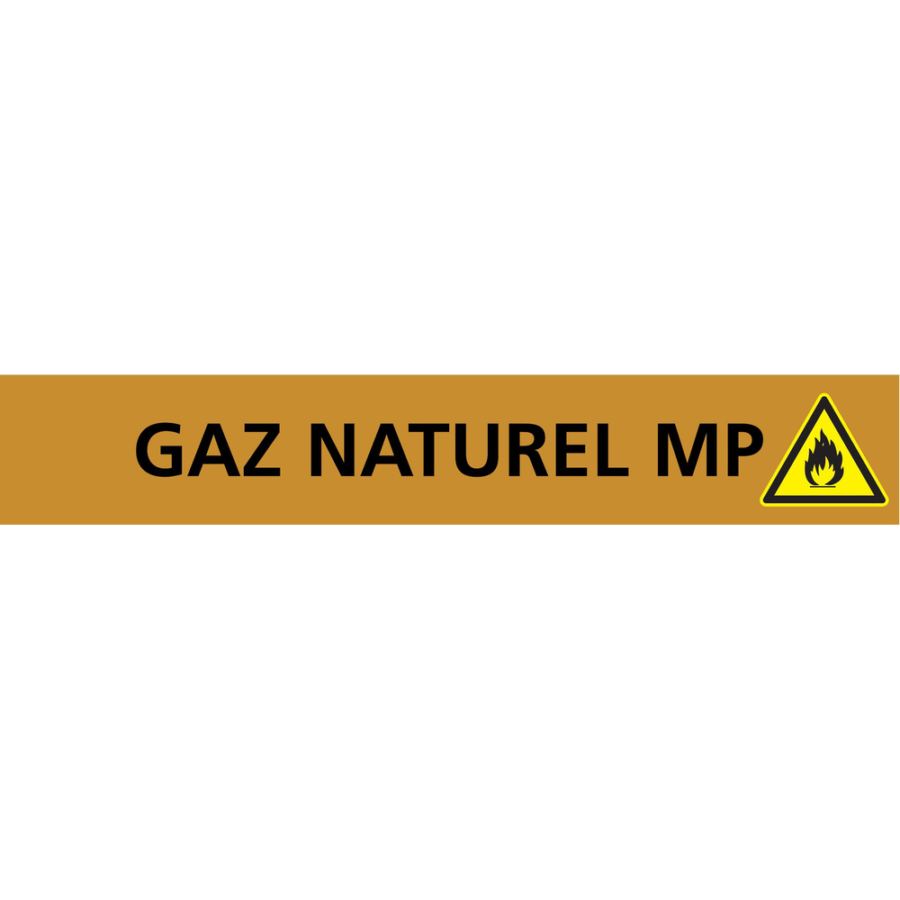 PANNEAU GAZ NATUREL MP 312X52MM (10 ADHESIFS POUR TUYAUTERIE) TALIAPLAST - 730529